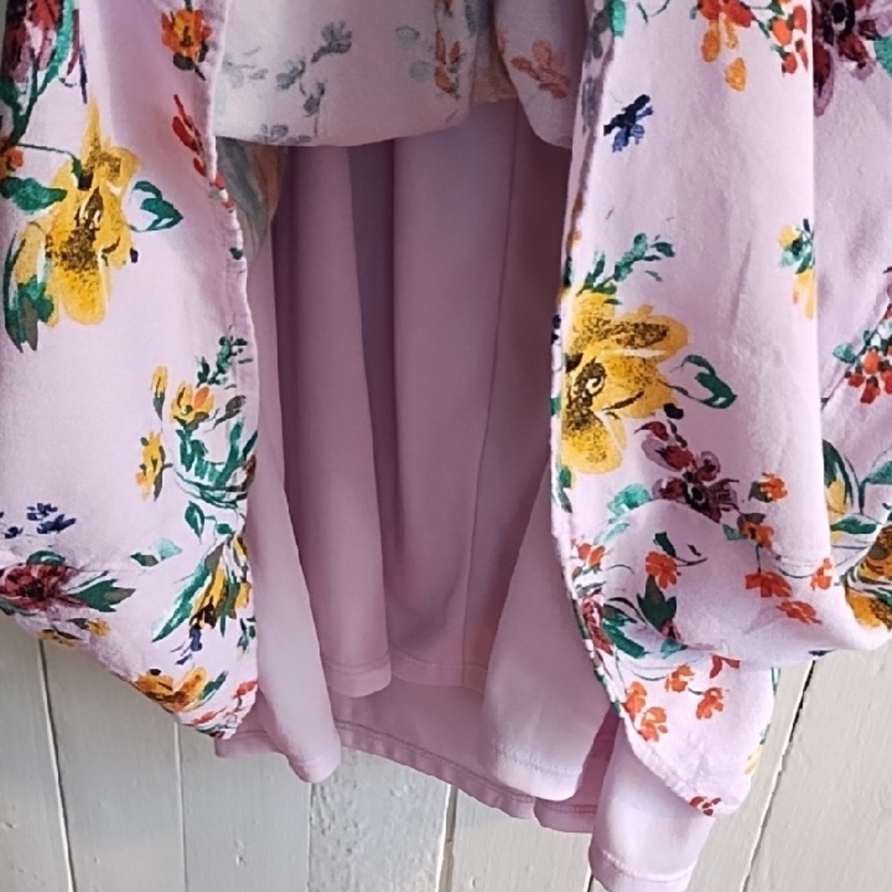 Xhiliration EUC Floral Print Sundress Large Lined, Adjustable Straps. - Picture 7 of 10
